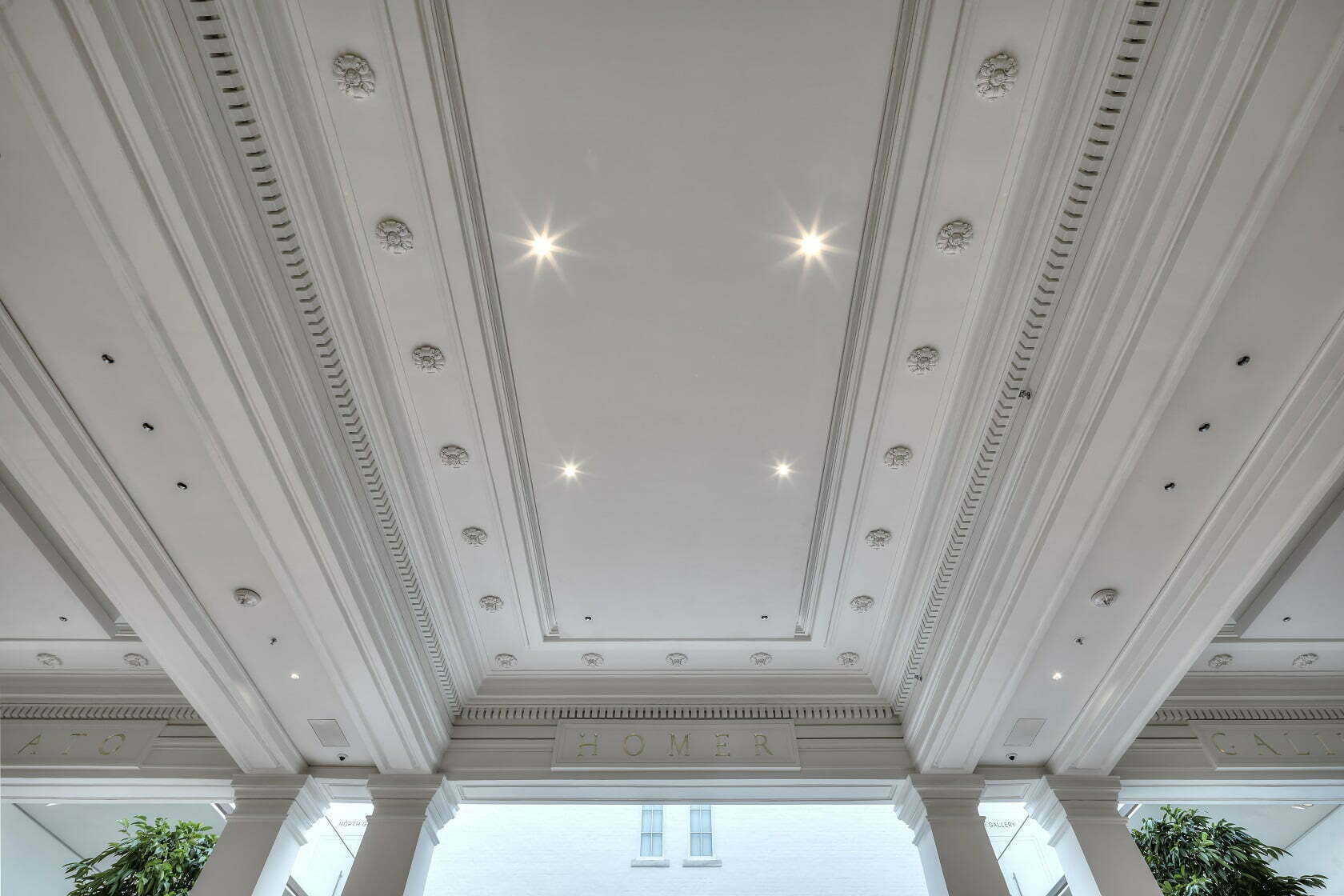Ceiling close up inside the Carnegie Library in Washington DC, USA