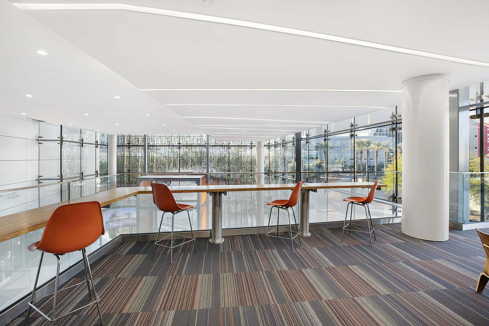 Top floor at the new hospitality hall of UNLV, USA